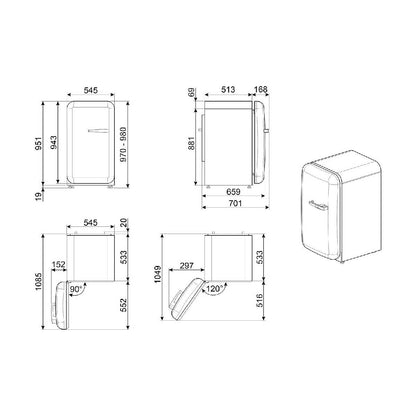 Mini Fridge Smeg FAB10LRD5 Red