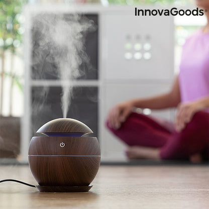 Mini Humidifier Scent Diffuser Dark Walnut InnovaGoods