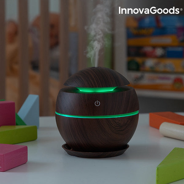 Mini Humidifier Scent Diffuser Dark Walnut InnovaGoods