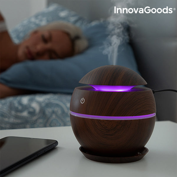 Mini Humidifier Scent Diffuser Dark Walnut InnovaGoods