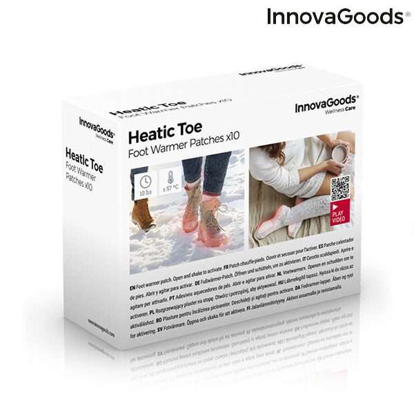 Foot-warming Patches Heatic Toe InnovaGoods 10 Units