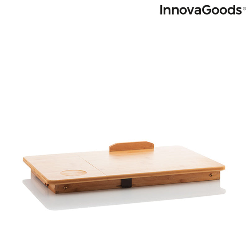 Bamboo Folding Side Table Lapwood InnovaGoods