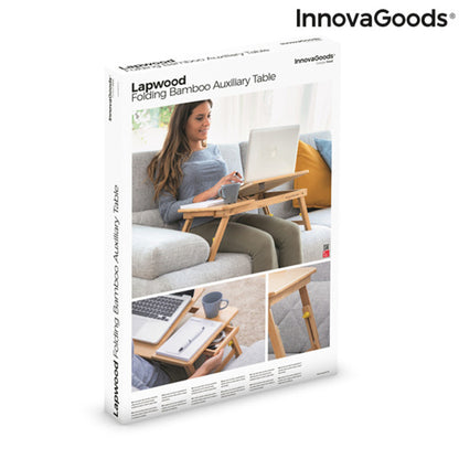 Bamboo Folding Side Table Lapwood InnovaGoods