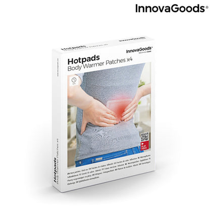 Adhesive Body Heat Patches Hotpads InnovaGoods (Pack of 4)