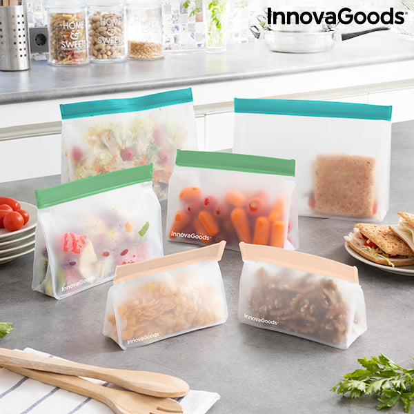 Set of Reusable Hermetically-sealed Bags Zags InnovaGoods 6 Units