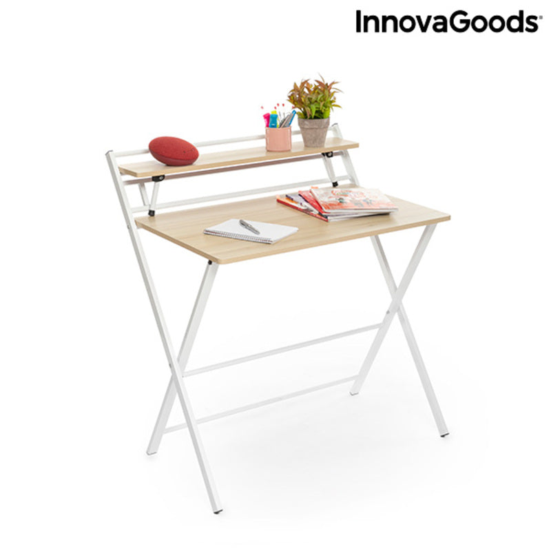 Folding Desk with Shelf Tablezy InnovaGoods