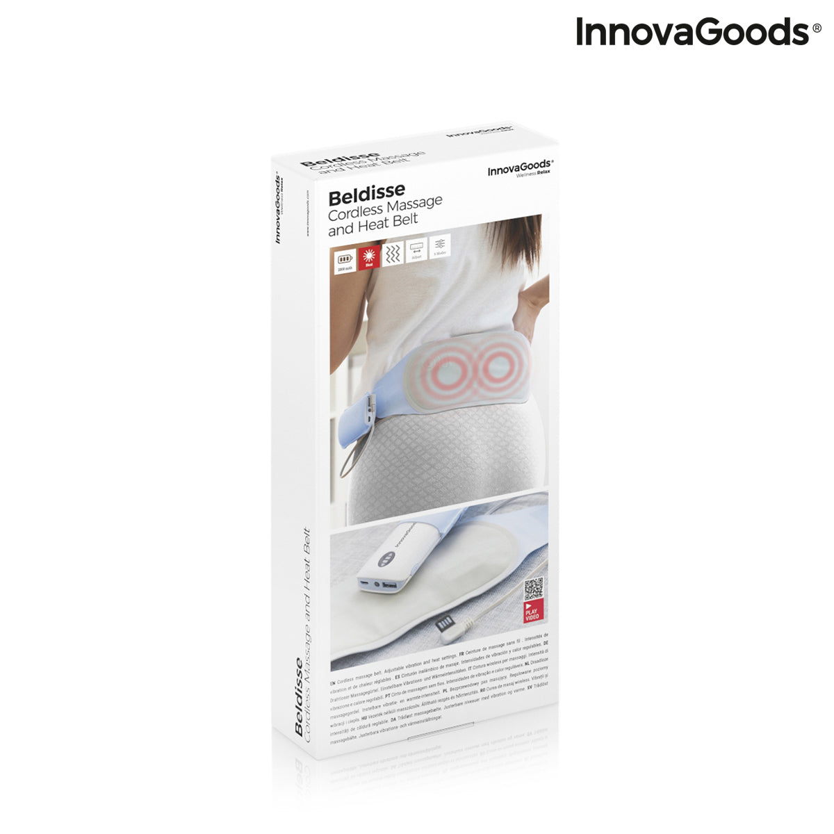 Rechargeable Wireless Massage and Heat Belt Beldisse InnovaGoods