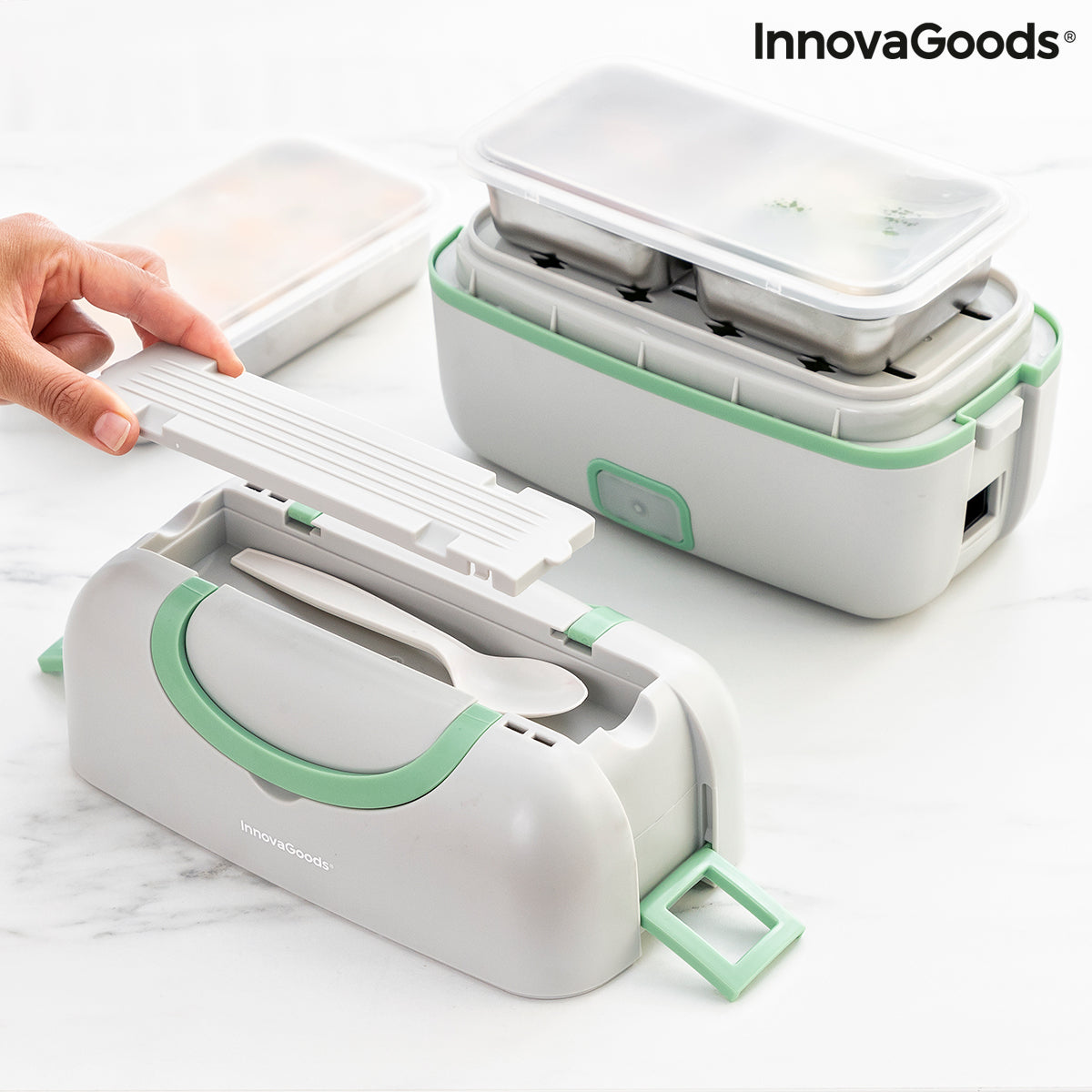 3-in-1 Electric Steamer Lunch Box with Recipes Beneam InnovaGoods