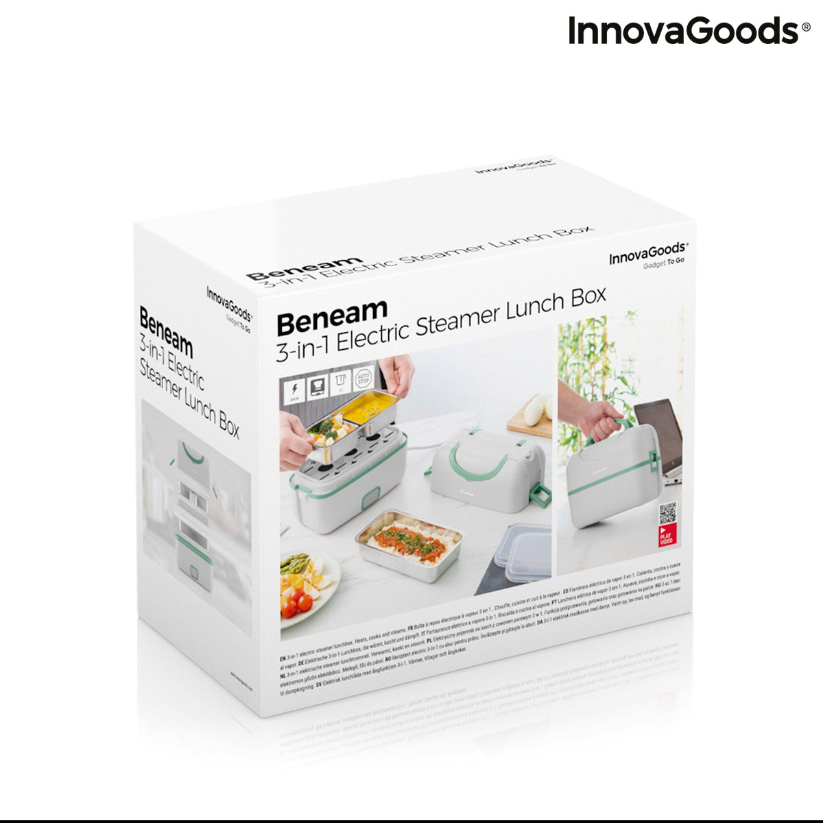 3-in-1 Electric Steamer Lunch Box with Recipes Beneam InnovaGoods