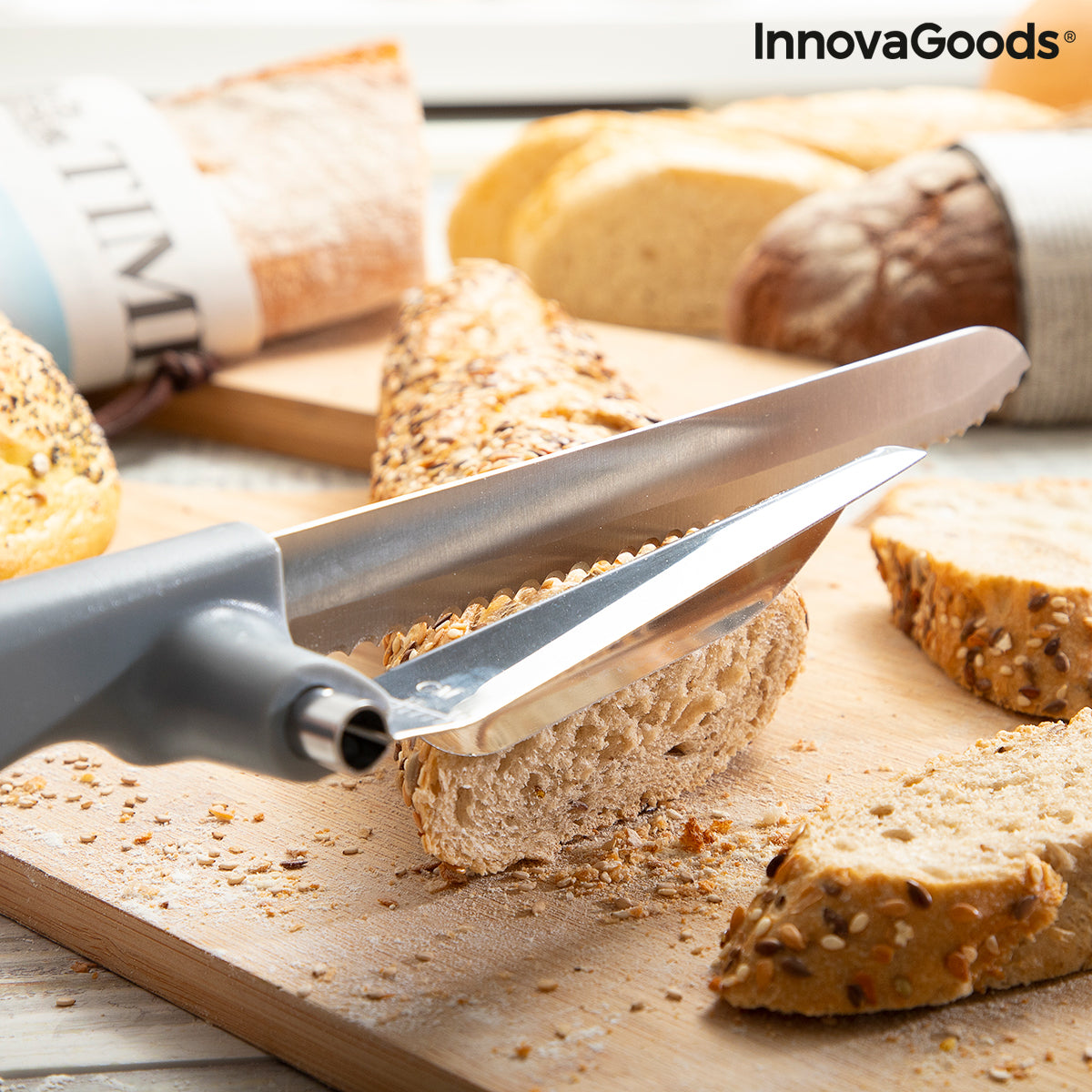 Bread Knife with Adjustable Cutting Guide Kutway InnovaGoods