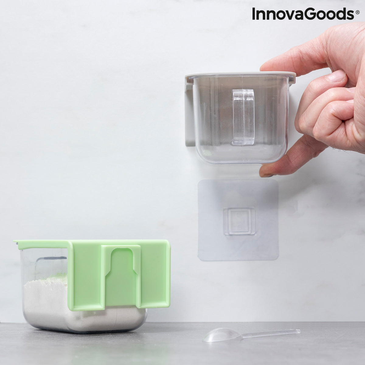 Removable Adhesive Kitchen Containers Handstore InnovaGoods Pack of 2