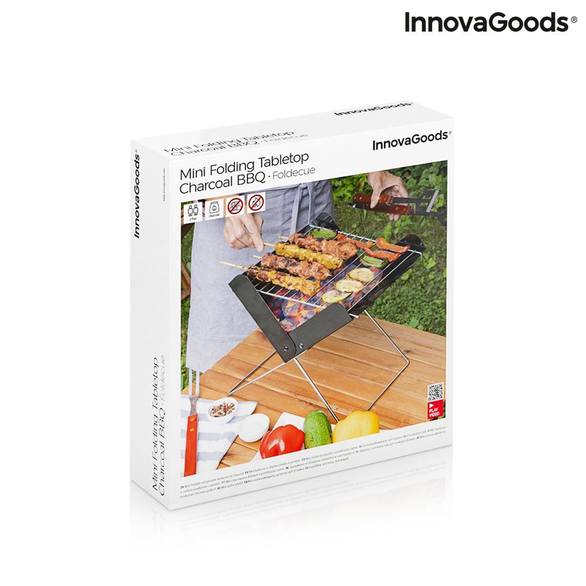 Mini Folding Portable Barbecue for Charcoal Foldecue InnovaGoods