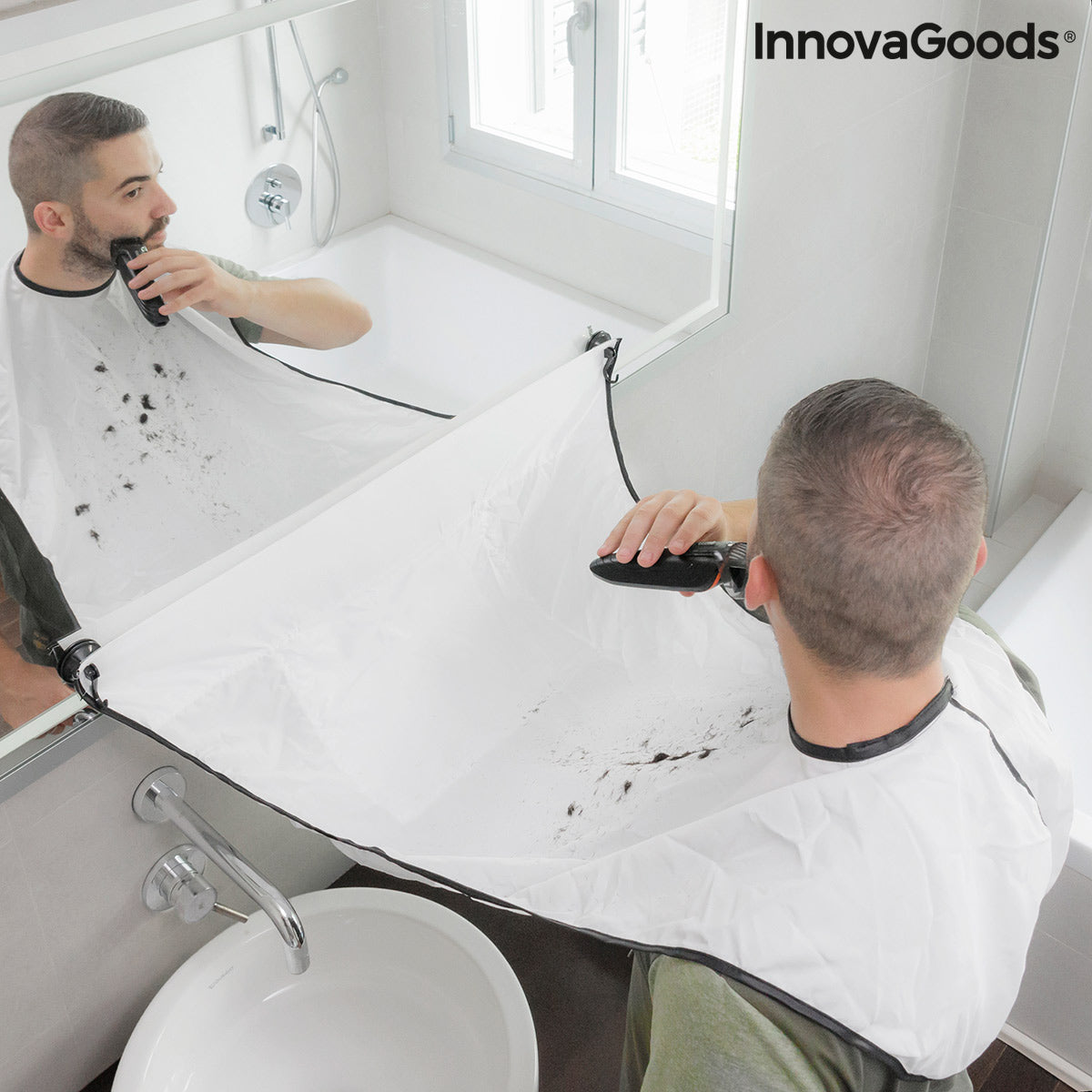 Beard-Trimming Bib with Suction Cups Bibdy InnovaGoods