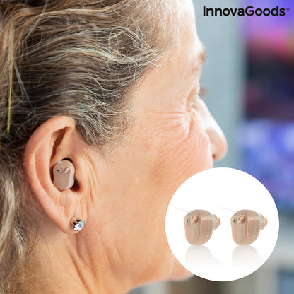 In-ear Hearing Amplifier with Accessories Hearzy InnovaGoods 2 Units