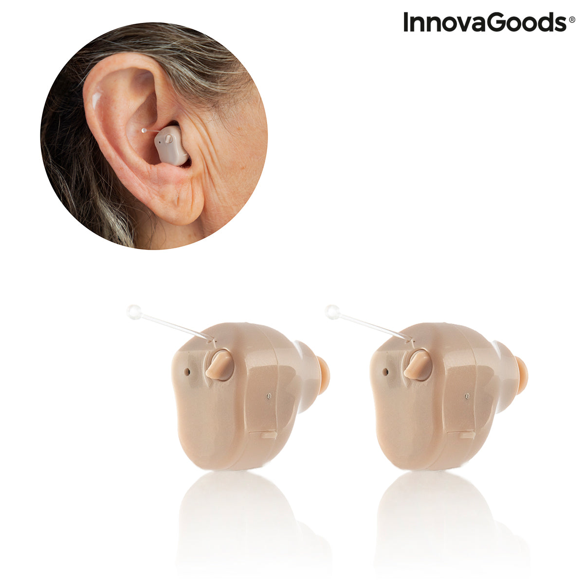 In-ear Hearing Amplifier with Accessories Hearzy InnovaGoods 2 Units