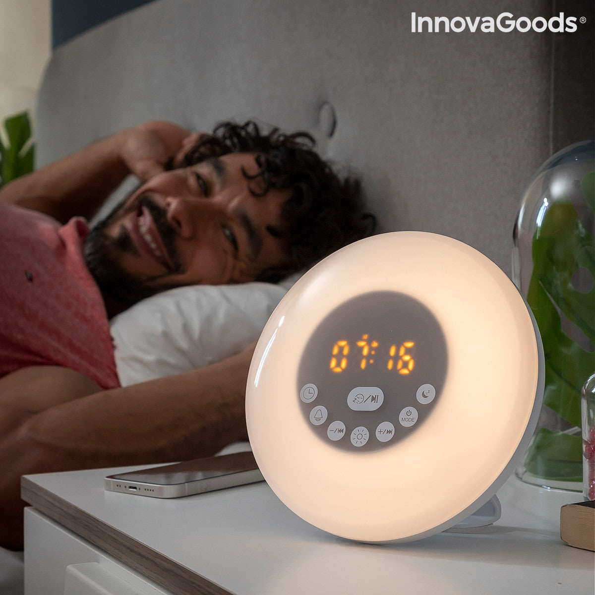 Sunrise Alarm Clock with Speaker Slockar InnovaGoods