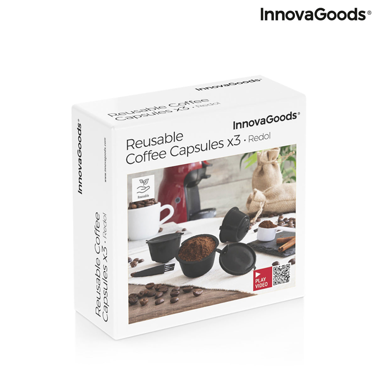 Set of 3 Reusable Coffee Capsules Redol InnovaGoods