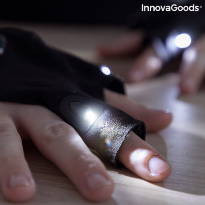 Gloves with LED Light Gleds InnovaGoods 2 Units