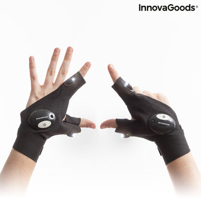 Gloves with LED Light Gleds InnovaGoods 2 Units