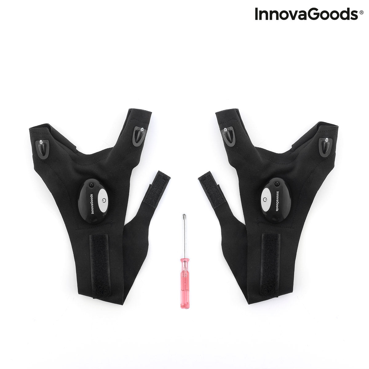 Gloves with LED Light Gleds InnovaGoods 2 Units