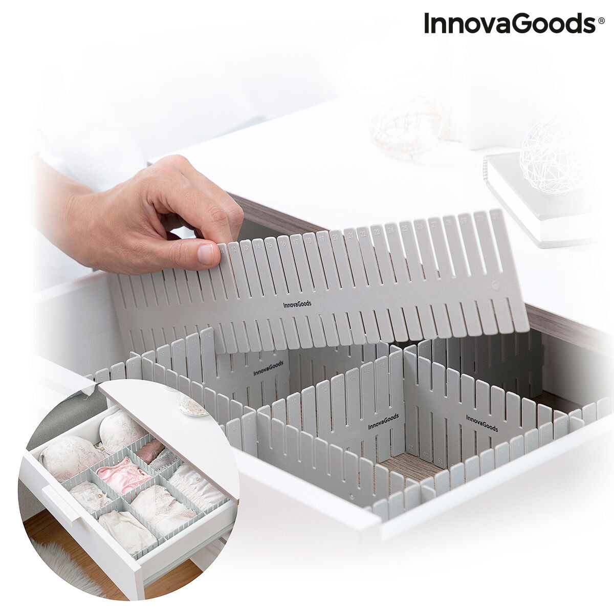 Adjustable Drawer Organiser Condor InnovaGoods 16 Units