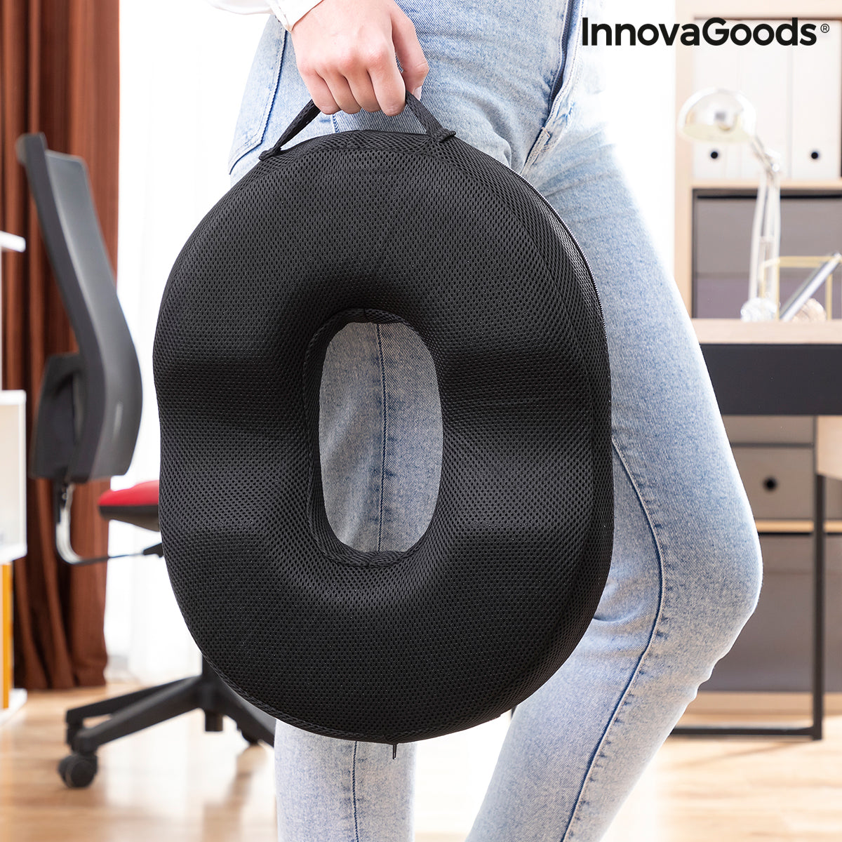 Gel & Bamboo Charcoal Cushion with Removable Cover Charnut InnovaGoods