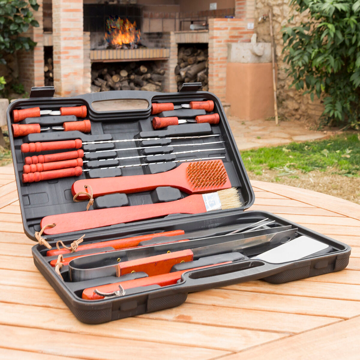 Barbecue Case Barbecase InnovaGoods 18 Pieces