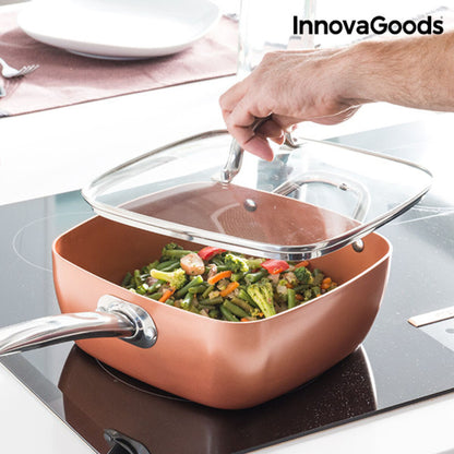 All-Purpose Copper Pan Set 5 in 1 Coppans InnovaGoods 4 Pieces