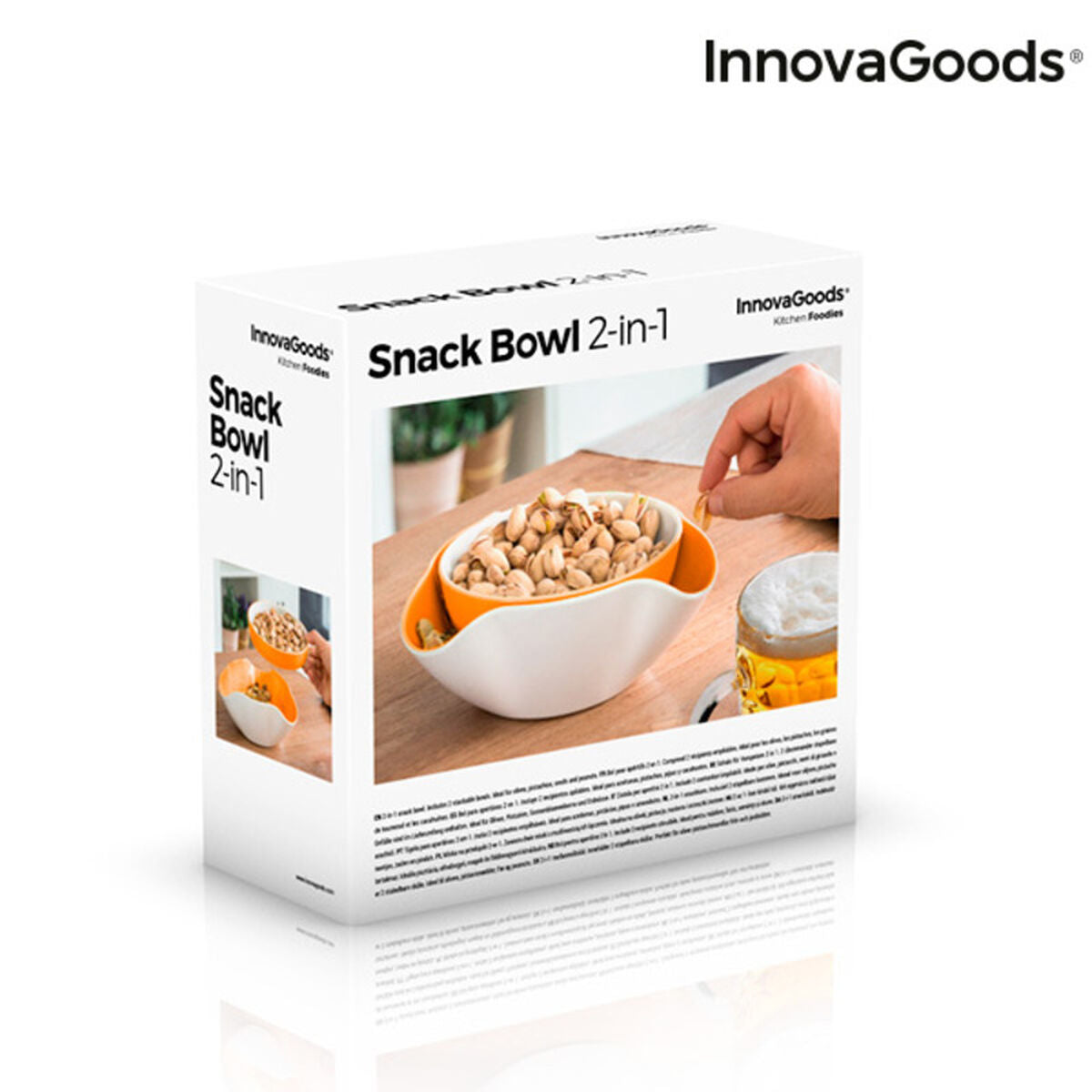 2-in-1 Snack Bowl InnovaGoods 2 Pieces