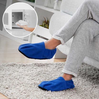 Microwavable Heated Slippers InnovaGoods Blue