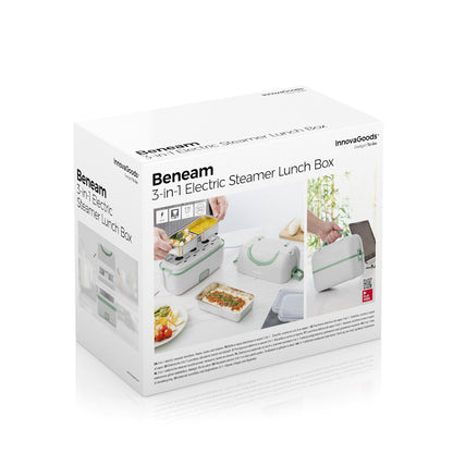 3-in-1 Electric Steamer Lunch Box with Recipes Beneam InnovaGoods