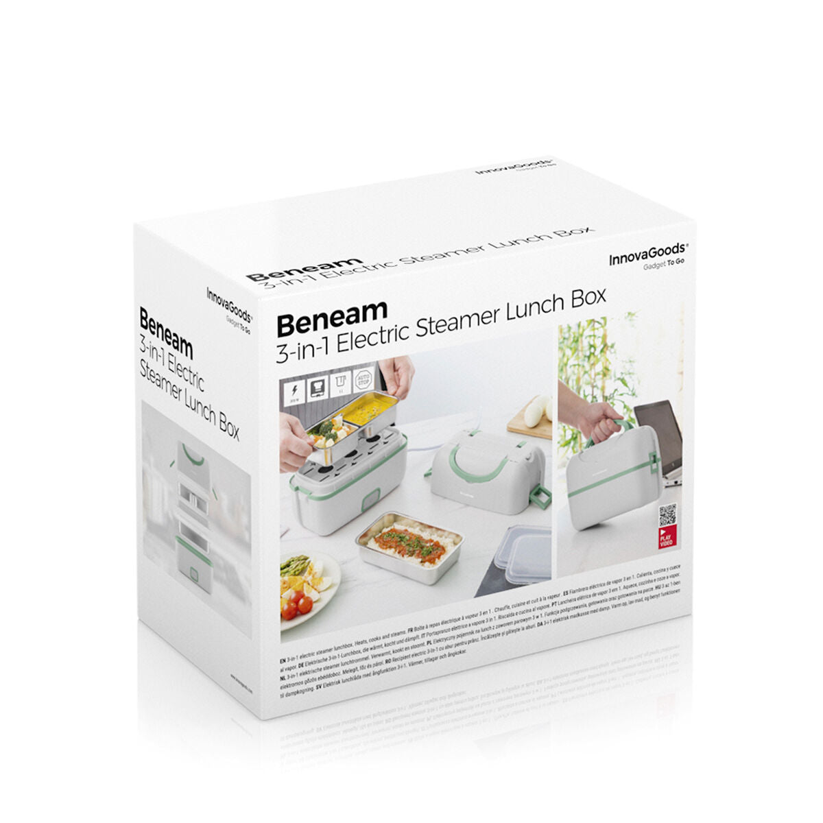 3-in-1 Electric Steamer Lunch Box with Recipes Beneam InnovaGoods