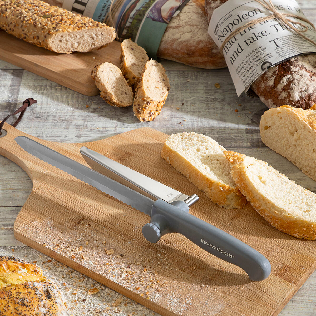 Bread Knife with Adjustable Cutting Guide Kutway InnovaGoods