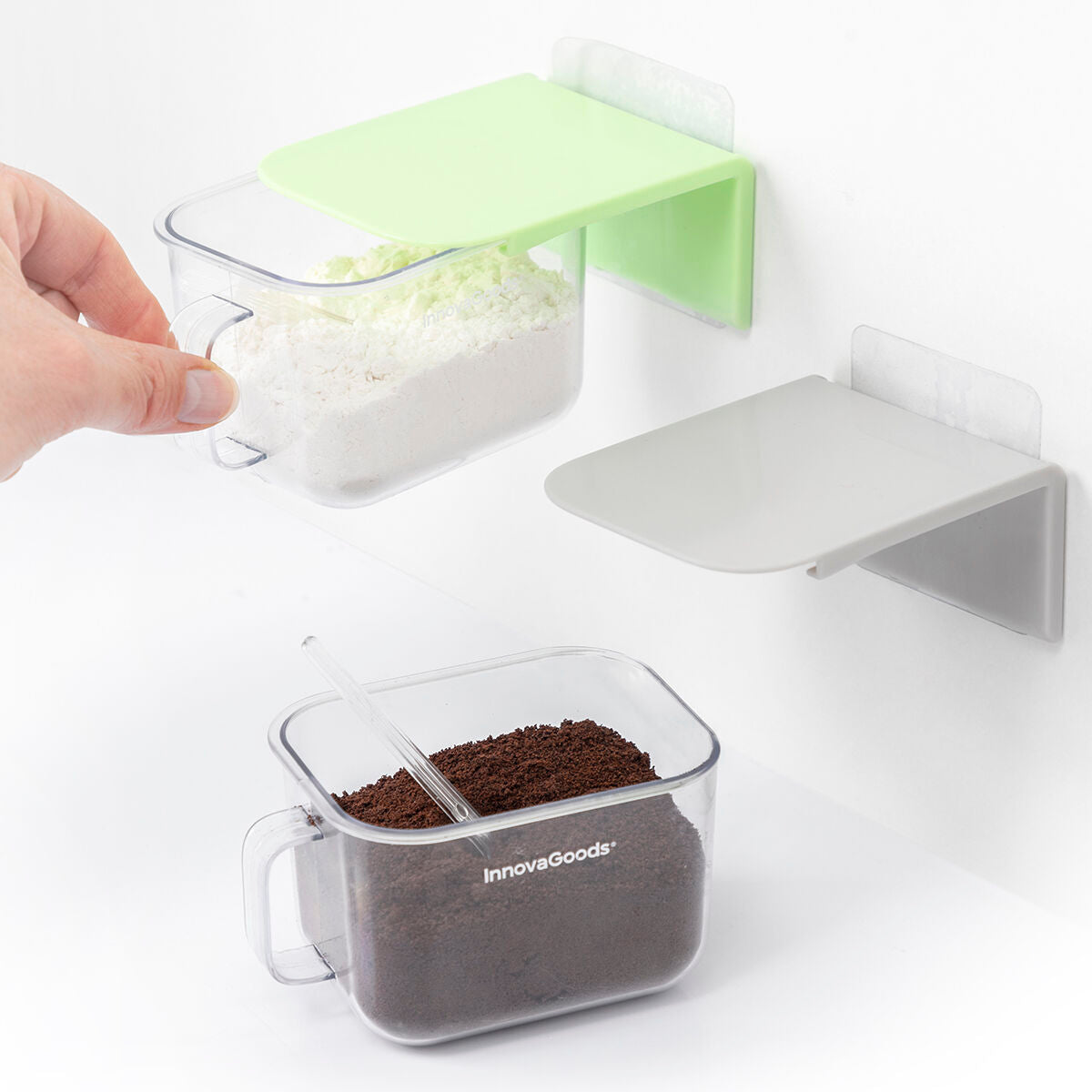 Removable Adhesive Kitchen Containers Handstore InnovaGoods Pack of 2