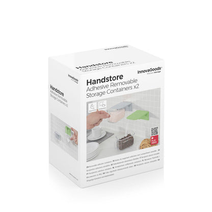 Removable Adhesive Kitchen Containers Handstore InnovaGoods Pack of 2