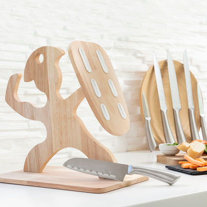 Set of Knives with Wooden Base Spartan InnovaGoods 7 Pieces