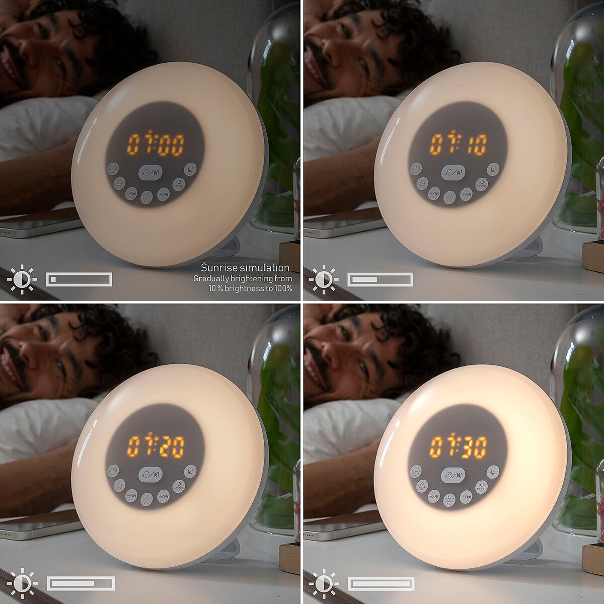 Sunrise Alarm Clock with Speaker Slockar InnovaGoods