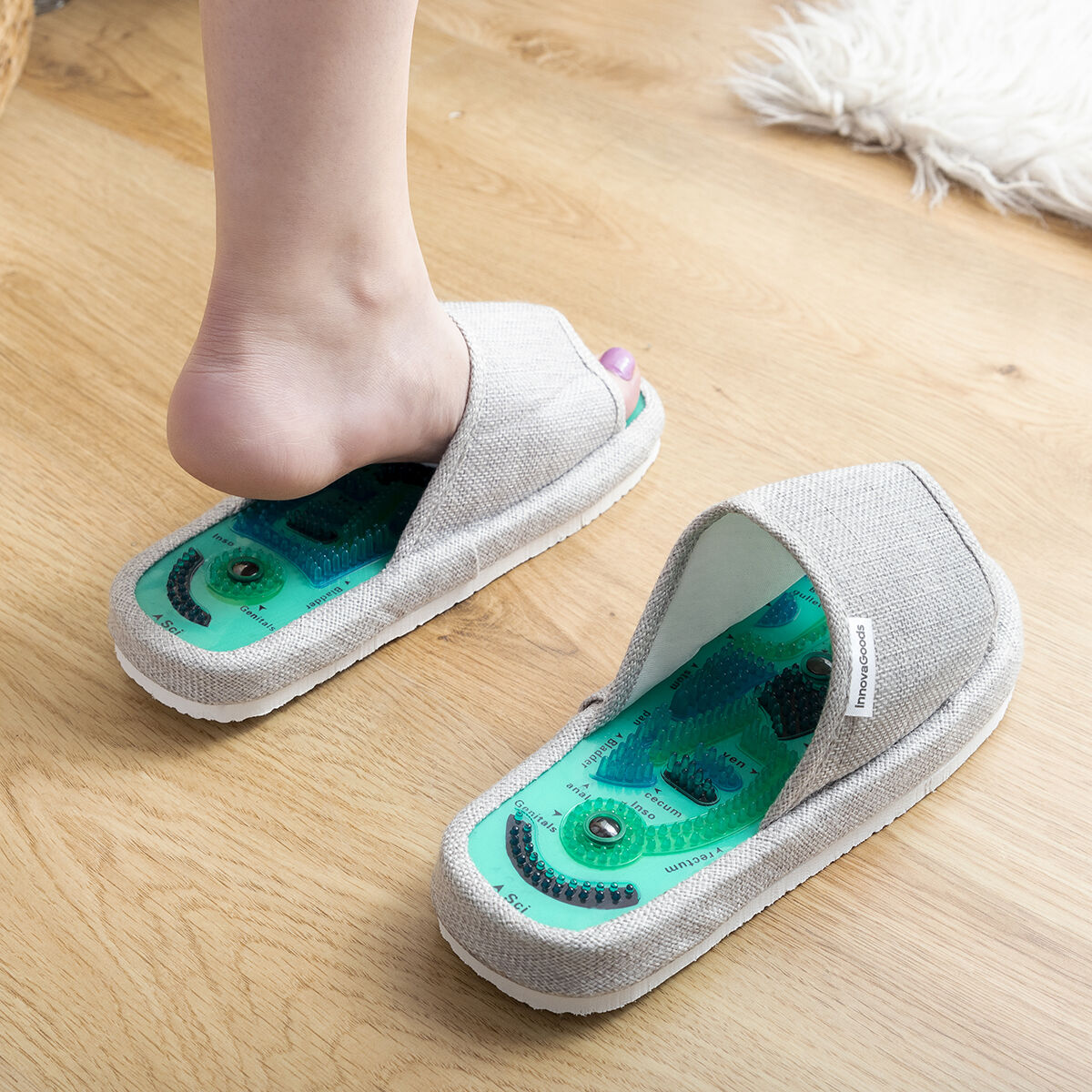 Magnetic Acupressure Slippers Massers InnovaGoods